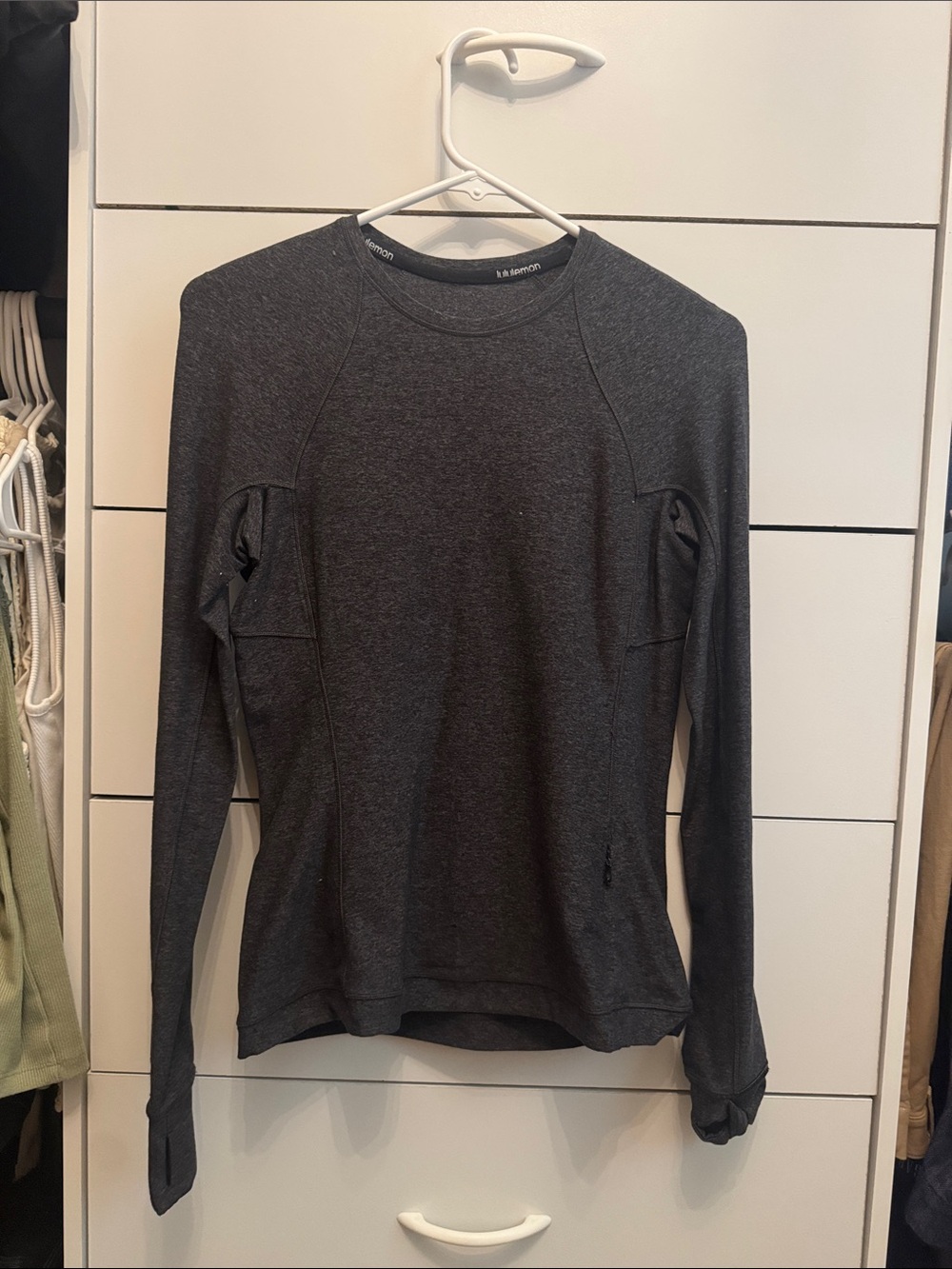 lululemon athletica Long Sleeve Crew Top in Dark Gray